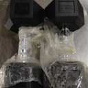 Fitvids Hex Dumbbells Rubber Coated Hand Weights for Exercises and Fitness Home Gym, 5-50 LB Pair