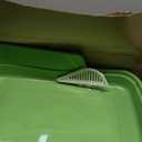 Extra Large Litter Box with Low Entry,Jumbo Cat Litter Box for Kitty and Senior Cats,Cat Box for Indoor Cats,Open Top Corner Litter Pan,Easy to Clean,23.6" L x 15.7" W x 5.9" H (Green)