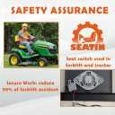 Universal Tractor Seat,with Micro Switch,Armrest and Safety Belt,For Scag Ferris Hustler Gravely Bad Boy Kubota Toro Zero-Turn Mowers & Tractors (YELLOW)