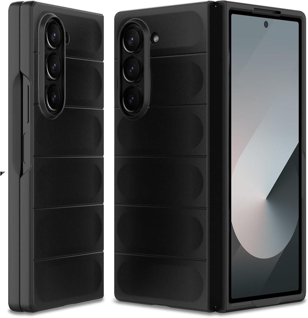 Case for Samsung Galaxy Z Fold 6, Hard PC Slim Fit Bumper Case, Anti-Scratch Shockproof Protective Phone Cover, Black