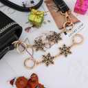 3 x Purse Extender Chain Gold Bag Extender Chain Purse Strap Extender Chain Christmas Charms for Crossbody Bag Handbags(Black Snow)