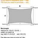 COOLBOYS 16'x 20' Sun Shade Sail Brown Rectangle UV Block Outdoor Shade Canopy Sunshade for Patio Lawn Garden Carport Backyard Deck Pergola