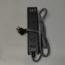 Surge Protector Power Strip - 5 FT Extension Cord, Power Strip with 12 Widely AC Outlet 3 USB, Flat Plug Wall Mount Overload Protection, 1050J, Desk Charging Station for Home Office, ETL Listed,Black