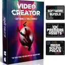 Video Editing Software Pack | Editor, YouTube Downloader, MP3 MP4 Converter, Green Screen App | 10K Transitions for Premiere Pro and Sound Effects | Windows and Mac 64GB USB