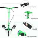Swing Scooter for Kids, 3 Wheels Foldable Wiggle Kick Scooter Push Drifting with 4 Adjustable Handlebar & 2 Rear LED Wheel for Boys and Girls Ages 3-8