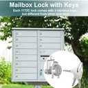 1 Pcs Mailbox Locks, National L-1172C Mailbox Lock Replacement for C9100 Mailbox Key Lock with 3 Keys and C7120 Cam, Nickel Finish