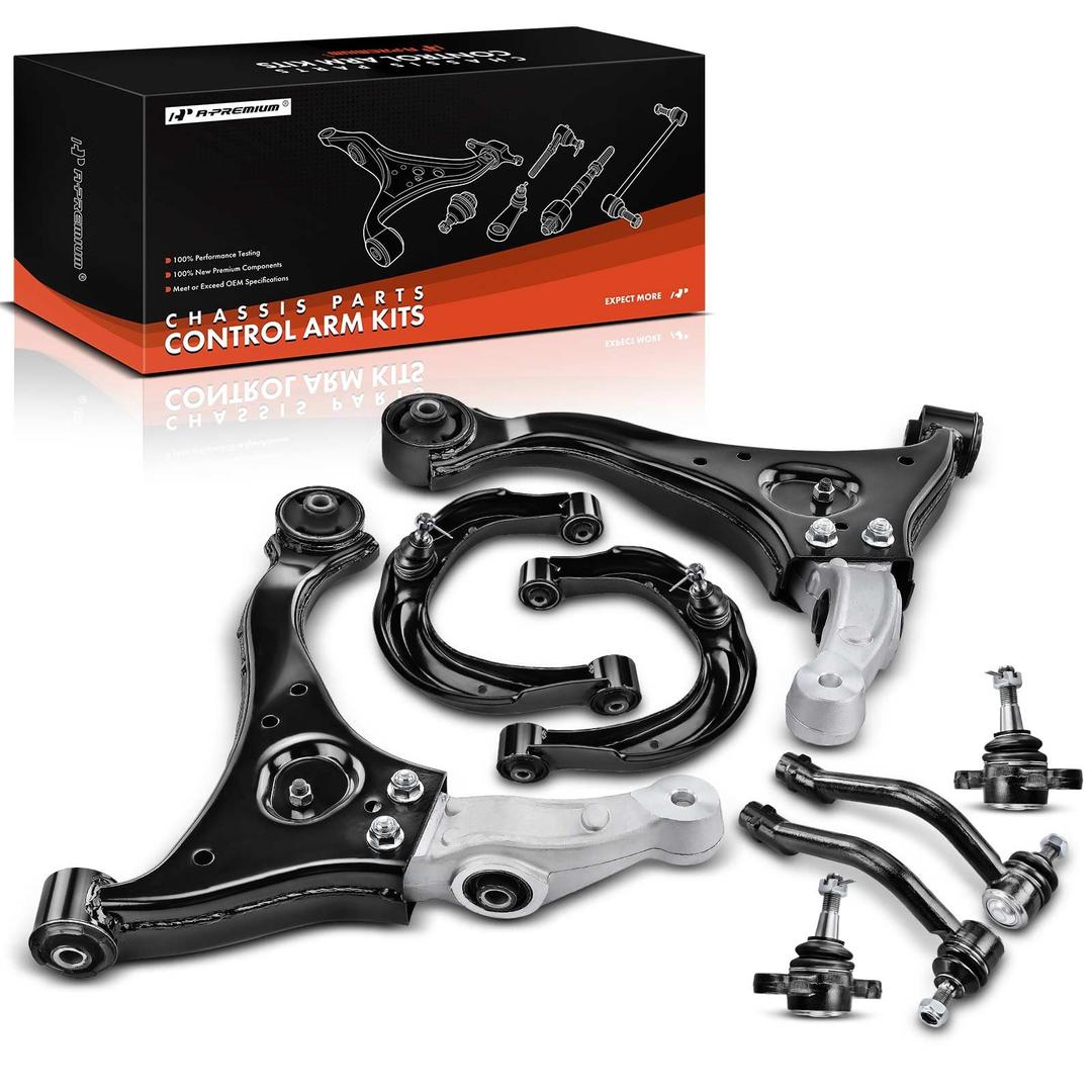 A-Premium 8Pcs Front Suspension Kit, Upper & Lower Control Arm
