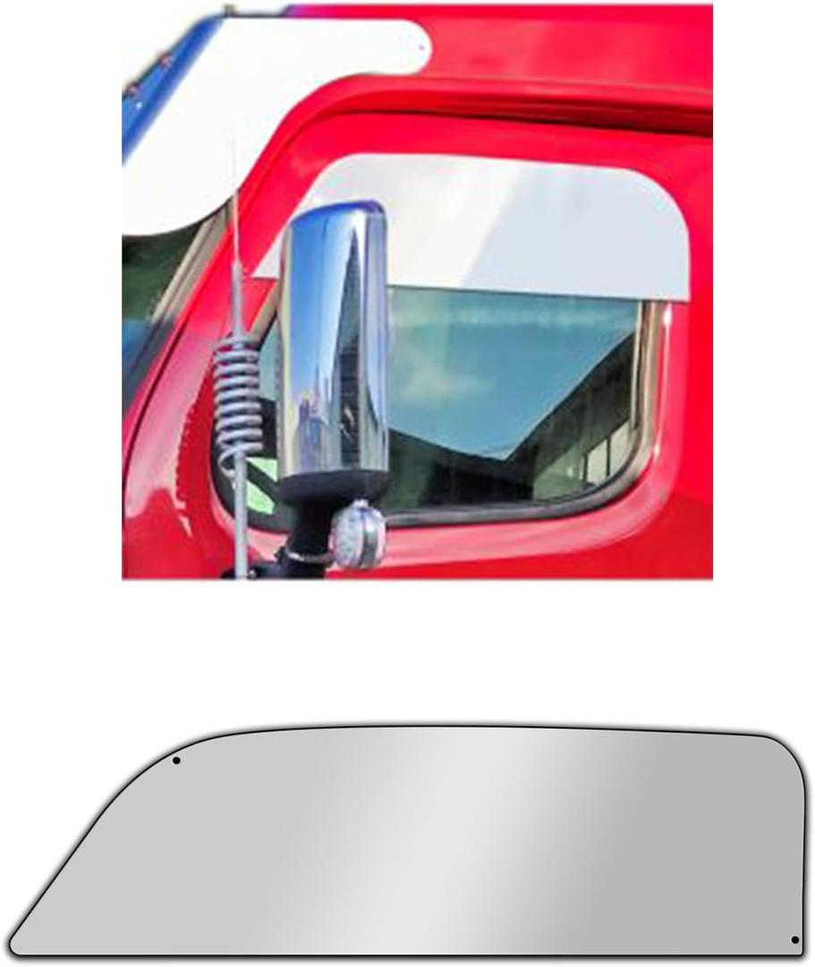 Freightliner Cascadia 10 Inch Chop Top Windows Set Stainless Steel Stainless Steel