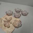 JJYHEHOT 6 PCS Pink Sakura Dip Bowls Set, Crystal Glass Dessert Bowls, Dipping Bowls Appetizer Plates Salad Bowl