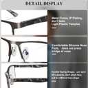 2.0 Lcbestbro 3 Pack Blue light Blocking Reading Glasses for Men, Stylish Metal Frame Readers