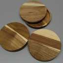 3 Pieces Margarita Salt Rimmer Set, Acacia Wood Glass Rimmers with Lids, Stackable Bar Rimmer Tray Spice Sugar Container for Cocktail, Home Bar, Bartenders, Glass up to 5.5''D