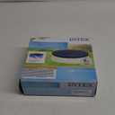 INTEX 28020E Pool Cover: For 8ft Round Easy Set Pools  Includes Rope Tie  Drain Holes  12in Overhang  Snug Fit