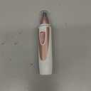 Ear and Nose Hair Trimmer Clipper - 2025 Professional Painless Eyebrow & Facial Hair Trimmer for Men Women, Battery-Operated Trimmer with IPX7 Waterproof, Dual Edge Blades for Easy Cleansing Pink