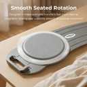 Transfer Board with Turntable & Dual Assisted Handles, Gray Heavy Duty Sliding Transfer Board for Wheelchair to Bed, Chair Transfers, Non-Slip Mobility Aid for Elderly & Caregivers, FSA HSA Eligible