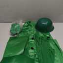 Plastic Green Army Man Costume for Kid's - Shirt, Pants, Belt, Hat, Boot Covers, 10-12