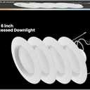 Feit Electric 5/6 Inch LED Recessed Downlight, 22.5W (120W Eqv), Dimmable, Adjustable White 2700K5000K, Retrofit Kit, E26 Adapter, Ideal for Larger Spaces or High Ceilings, LEDR56XHO/6WYCA/4, 4 Pack