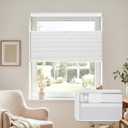 No Drill Top Down Bottom Up Blackout Cellular Shades 29" W x 64" H
Cordless Lightweight Honeycomb Blinds for Windows, 3 Steps to Install, 1.1 Inch Window Depth Need, Get Privacy & Adjust Light