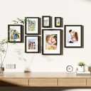 decorUhome 4x6 Picture Frame Set of 10, Display Photos 3.5x5 with Mat or 4x6 Unmatted for Picture Frames Collage Wall Decor, Black
