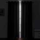 LEMOMO Blackout Curtains 52 x 84 inches Long Black Curtains Set of 2 Panels Thermal Insulated Room Darkening Curtains for Bedroom