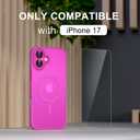 Misea Magnetic for iPhone 17 Case Compatible with MagSafe [Military Grade Drop Protection] Full Camera Lens Protector Translucent Matte Phone Case for Women Girls 6.3 inch, Berry Purple