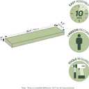 Furinno Tanna Floating Shelves for Wall, Bathroom Wall Shelf, Americano, 9.3 x 35.4