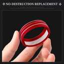 LECART Car Interior Accessories Fit for Jeep Grand Cherokee 2022-2014 AC Knob Covers & 4WD Switch Knob Cover Red Auto Decoration Stylish Metal Decal Decor Trims 4Pcs