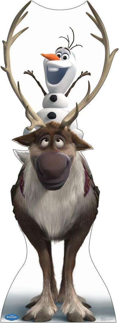 Cardboard People Sven & Olaf Life Size Cardboard Cutout Standup - Disney's Frozen (2013 Film), One Size