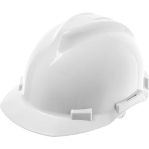 Glove Station Hard Hat for Men & Women - Construction Safety Helmet & Hard Hat, One Size with Padded 4-Point Ratchet Suspension, Non-Vented High-Density Polypropylene Shell (1 Pack, White)