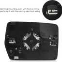 Driver Left Side Power Heated Mirror Glass for 2011-2014 Ford F-150 with Rear Holder, Blind Spot Convex Side View Mirror, Replace for BL3Z-17K707-E
