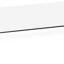 YEOUX Multi-Purpose Desktop Stand, Clear Floating Computer Monitor Riser with Natural Wood Base, Desk Organization Shelf for Printer, Laptop, Audio Device, Flat Screen