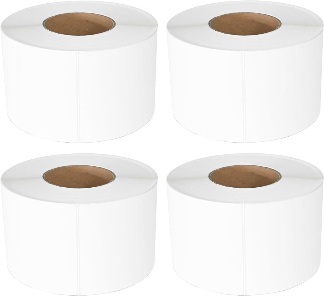 L LIKED 4000 Thermal Labels 4" x 6" Perforated Industrial Thermal Shipping Labels with 3" Core, (Commercial Grade)