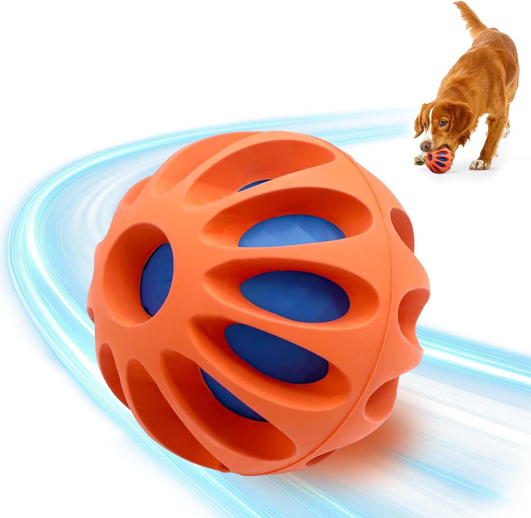 Interactive Dog Toys Ball  Interactive Dog Ball for Smart Play Automatic Moving, Bouncing, Rotating, Motion-Activated Moving Dog Toy for Small/Medium/Large Dogs (Orange+Blue)