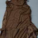 Memoriesea Women's Sexy One Shoulder High Split Cocktail Wedding Party Maxi Dress (Large, Brown)
