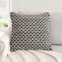 Boho Living Jada Decorative Throw, Includes Accent, Premium Woven Design, Living Room Décor, (1) 20" x 20" Pillow Cover with Insert, Indigo