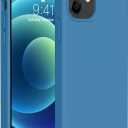Miracase Compatible with iPhone 12 Case and iPhone 12 Pro Case, Liquid Silicone Gel Rubber Full Body Protection Shockproof Drop Protection Phone Case for iPhone 12/12 Pro 6.1 inch, Capri Blue