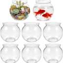 8 Pack Plastic Fish Bowls, 27 Oz Plastic Ivy Bowls, Unbreakable Vases Bowls for Table Centerpieces, Heavy Duty Drink Cups for Party Favors, Home Decor, Candy, Clear