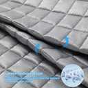 YnM Cooling Weighted Blanket for Adults, 15lbs Heavy Bed Throw Comforter with 100% PE Fabric, Ideal for Hot Sleepers or Summer Days(60x80 Inches for Queen/King Bed, 15 Pounds, Grey)