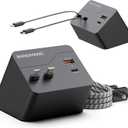 4 in 1 Retractable Charger Station with Dual Cables, 40W Retractable Phone Charger with Dual USB Ports, 20W USB-C Desktop Fast Charging for iPhone 17 16 15 14 13 12 11, LG, Galaxy S24 23, Pixel
