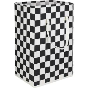 HIYAGON 75L Freestanding Laundry Basket,Large Collapsible Tall Clothes Hamper with Handles,Waterproof Toy Storage Bin for Boys and Girls,Baby Nursery(Racing flag)