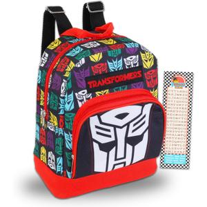Transformers Mini Backpack for Women Set - 10 Canvas Transformers Backpack with Front Pocket and Bookmark | Transformers Backpack Purse Bundle