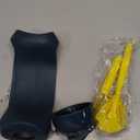 chunmo 24 oz Glass Water Bottles with 2 Lids-Handle Spout Lid & Straw Lid, Motivational Water Bottle with Time Marker and Silicone Sleeve,Leakproof-Dark Blue-1 Pack