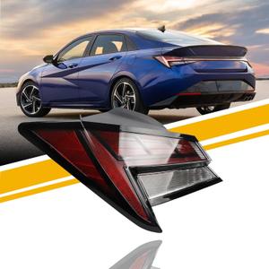 Dasbecan Tail Light Assembly LED Compatible With 2021-2024 Hyundai Elantra N/N Line Taillight Rear Lamp Left Driver Side 92401-AB100