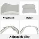 2 Pack Sports Visors Hats Women Adjustable Outdoor Sun Visor Golf Beach Travel Men Cap (Black+grey)