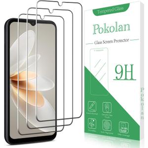 Pokolan [3-Pack Screen Protector for Samsung Galaxy A14 5G Tempered Glass, Bubble Free, 9H Hardness, Anti Scratch, Easy to Install, HD Clear
