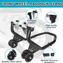 Motorcycle Front Wheel Paddock Stand, Black Color, 500Lbs Capacity, with V Shaped Support, Easy to Lift and Install for Motorcycles, Yamaha, Suzuki, Ducati, Honda, BMW, etc