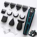 MANECODE Beard & Hair Trimmer for Men Self-Sharp Blades USB-C, Waterproof, LED Display Multi-Grooming Kit