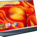 15.6" Portable Monitor for Laptop - Ultra-Thin 1080P FHD 93% Screen Ratio 120% sRGB Wide Color HDR USB-C HDMI Display Gaming Monitor with Smart Cover & Stand for PC MAC Phone PS4/5 Xbox Switch