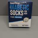 Doctor's Select Bamboo Viscose Black Diabetic Socks for Men - 6 Pairs Crew Stretch Top Mens Diabetic Socks (Large)