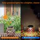 Mosaic Solar Lights Outdoor,Garden Hanging Camping Lanterns Lamp Waterproof, Solar-Powered Led Light for Women Mom Grandma Yard Patio Lawn Pathway Porch Garden Birthday Chrismas Party Dcor (1 pack)