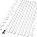 Cord Covers for Wires on Wall Extra-Long 32ft (8xL4ft) TV Cable Hider Kit